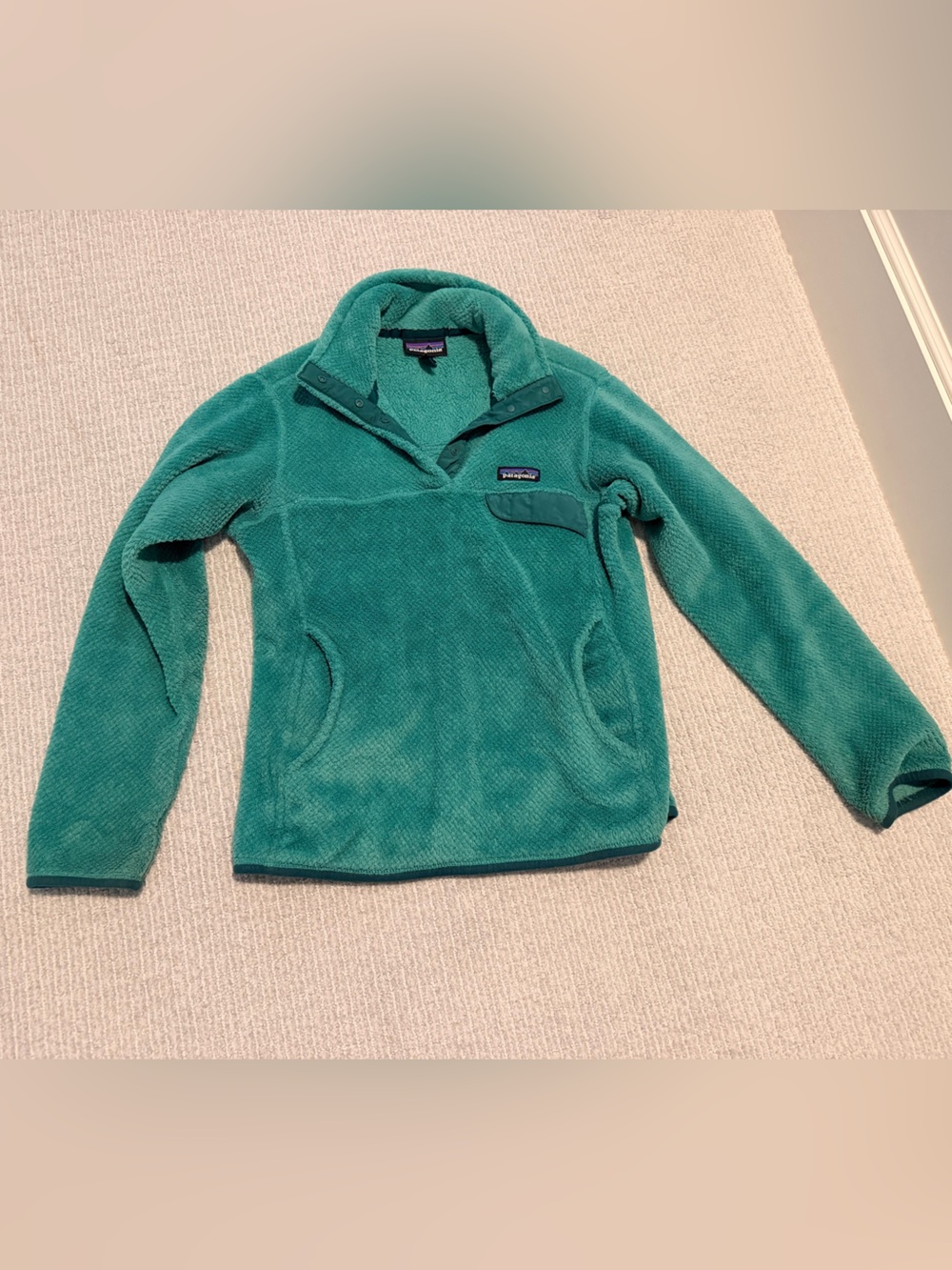 Patagonia womens Teal Green Fleece Pullover